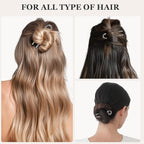 Sunolga 3pcs Prestige French Hair Pins for Women, 4.38" Large, Serrated Anti-Slip Design, Curved Shape for Better Head Fit, Coquette Elegant Hair Accessories for Updos, Chignon, Bun Hairstyles