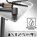 Saloniture Set of 3 - Aluminum Salon Instrument Tray, Heavy-Duty Metal Rolling Base