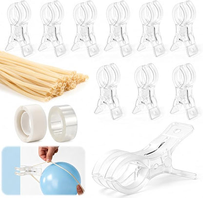 Balloon Arch Kit with 10 Clear Spring Clamps & Decorating Supplies | Complete by Unknown