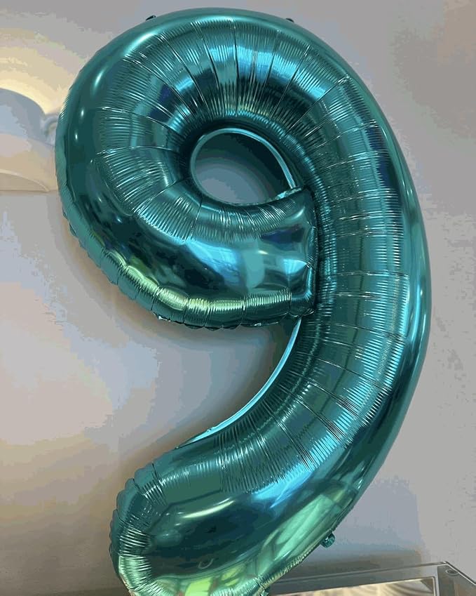 3 Balloon - Teal Birthday Number Balloons, 40 Inch Decorations Men Women | Teal - Image 2