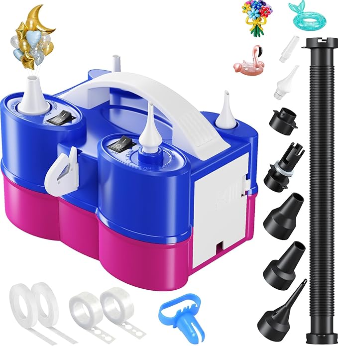 3-in-1 Electric Balloon Pump, Portable Air Pump by Lingqiang