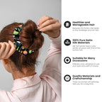 cute design scrunchies for all hair type elastic hair band great for ponytails XL srcunchies set these soft hair ties is great for every occasion (polka dot)