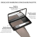 Boobeen Hair Shadow Powder Kit, Roots Touch-Up Powder Cover Hair Color, Temporary Concealer with Brush for Gray Root