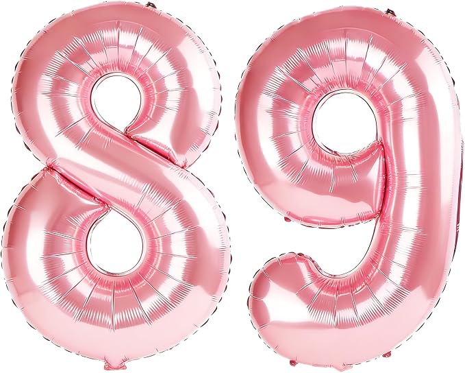 40 Inch Number 89 Balloons for 89th Birthday Party Decorations, 0-100 Jewelry by FOBELEC