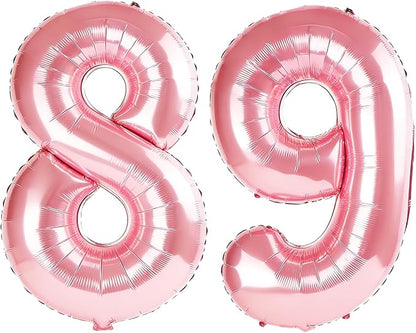 40 Inch Number 89 Balloons for 89th Birthday Party Decorations, 0-100 Jewelry by FOBELEC