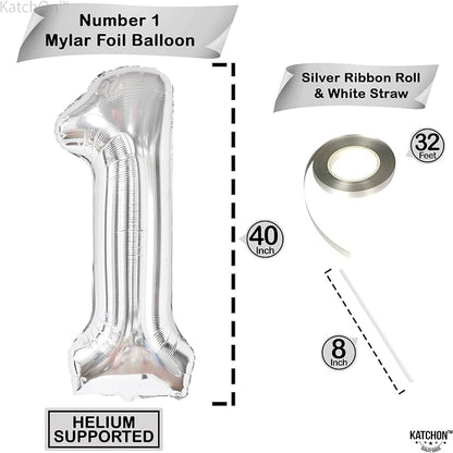 KatchOn, Happy Birthday Number Balloon | 1 Balloon - Image 2