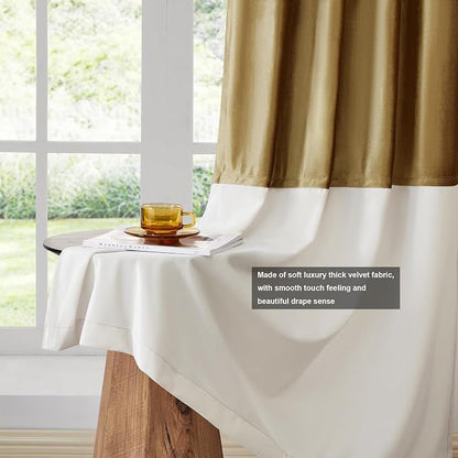 BULBUL Luxury Ivory Gold Curtains 96 inches - Image 5