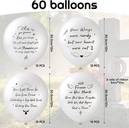 60 Pcs Memorial Balloons 12 Inch Latex Balloons - Image 2