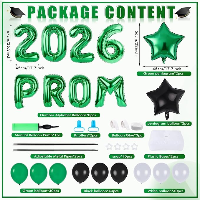 2 Set Green White Black Balloons Column Stand Kit Adjustable Tower Stand from - Image 3