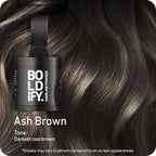 BOLDIFY Hairline Powder (LARGE, 10g) - Root Touch Up Hair Color for Gray Coverage - Bald Spot Concealing Hair Powder for Women & Men - 24-Hour Stain-Proof - Ash Brown