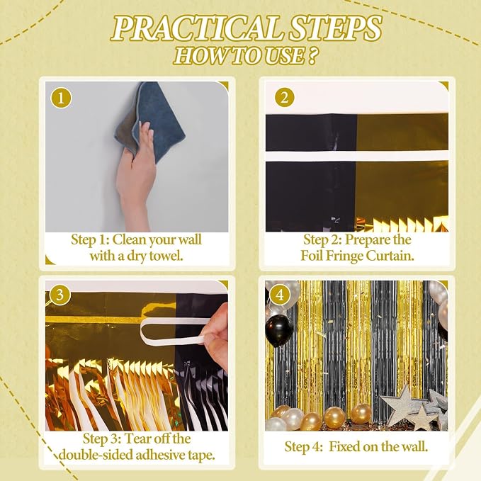 DECOCKRAT 2 Pack Foil Fringe Backdrop - Image 2