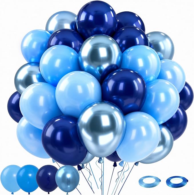 Patimate Blue Balloons Set, Pastel Light Blue Latex Balloons Kit by PatimateDirect