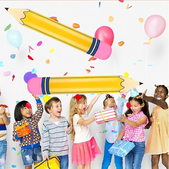 2Pcs Pencil Balloons, Back to School Foil Balloon, 27In Yellow Pencil Aluminum - Image 5