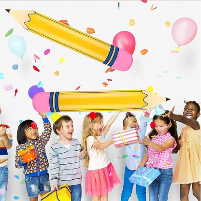 2Pcs Pencil Balloons, Back to School Foil Balloon, 27In Yellow Pencil Aluminum - Image 5