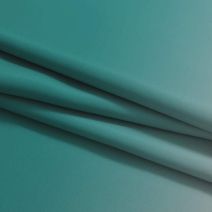 Yakamok Ombre Curtains Teal and Greyish White - Image 6