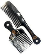 Premium Handmade 100% Oxhorn Anti-static Detangling Styling and Hair Pick Combs Combo Pack for Women & Men