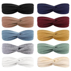 DRESHOW 10 Pack Headbands for Women Criss Cross Vintage Head Wrap Boho Headband Twisted Elastic Hair Accessories