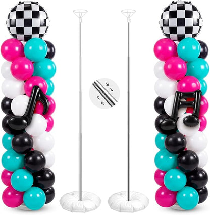 Arrowbash 2 Sets 165 Pcs 50s Rock and Roll Party Balloon Column Stand Kit | by Arrowbash
