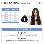 COOKAYU Injected Tape in Hair Extensions, Darkest Brown 14Inch 30g 20pcs Seamless Invisi Edge Tape in Human Hair Straight Invisible Extensions