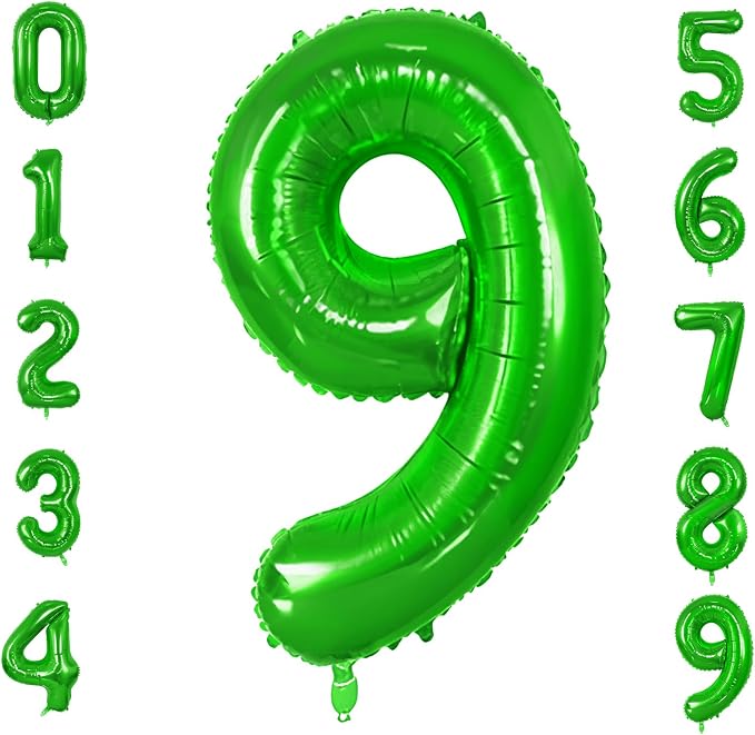 Number 9 Balloons for 9th Birthday Party Decorations, 0-100 Large No.9 Balloons by Joycard