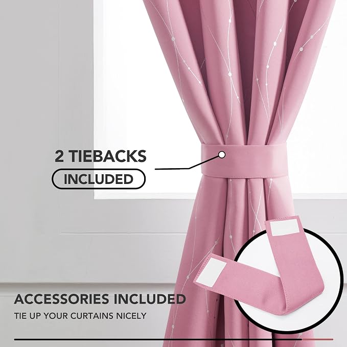 Deconovo Living Room Curtains 54 Inches Long, Thermal Insulated, Room Darkening - Image 4
