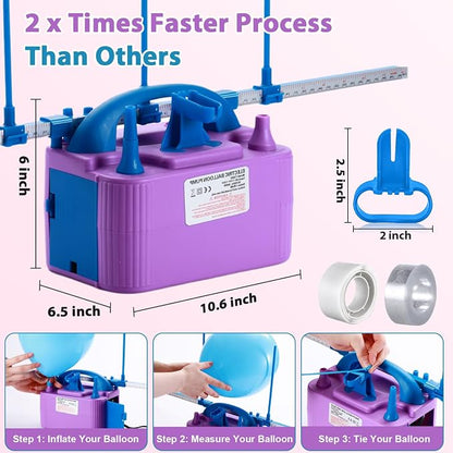 Party Zealot Electric Balloon Inflator Dual Nozzles - Image 2