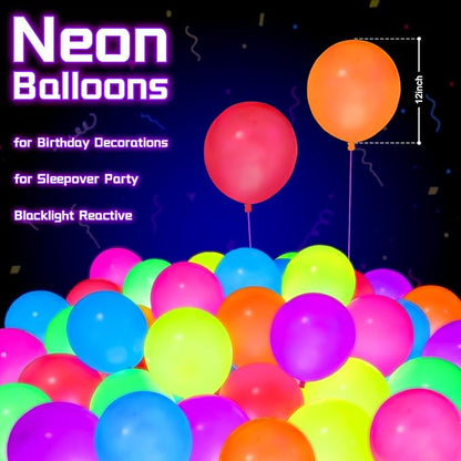 Mega-L UV Neon Balloons, Graduation, Back to School, Neon Birthday Party - Image 2