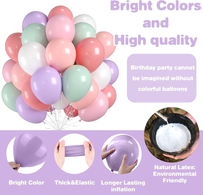 Pastel Rainbow Balloons, Colorful Balloon - Image 8