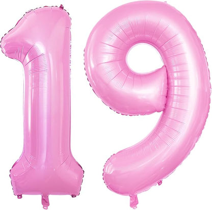 Number 19 Balloons for 19th Birthday Sweet 19 Party Decorations, 42 Inch Jumbo by GOER
