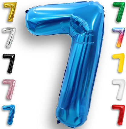 Blue Number Balloon 7 Mylar Foil Balloons 16 inch by Unknown
