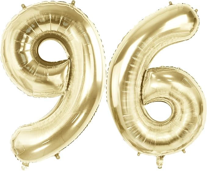 Number 96 Balloons for 96th Birthday Party Decorations, 40 Inch 0-100 by Joycard