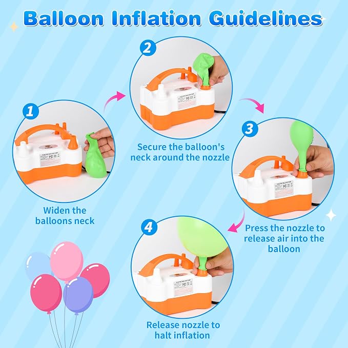 Balloon Pump Electric Portable Dual Nozzle | Air Pump - Image 5