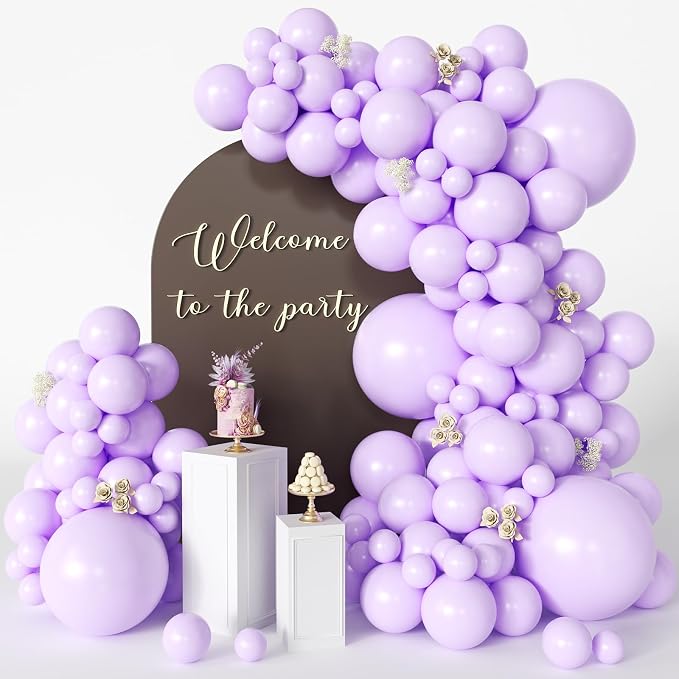Lavender Balloons 125 pcs Different Sizes of 18 12 10 5 Inch Light Pastel by Searchbyoccasioncolorsize