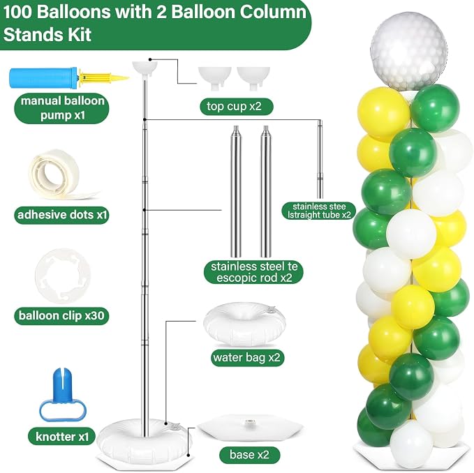 2 Sets Golf Balloon Column Stand Kit - Image 2