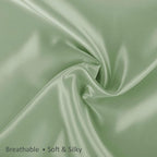 BLISSFORD Satin Pillowcase with Zipper, for Hair and Skin Care, Feels Soft and Cool Like a Silk Pillowcase, Satin Pillow Cases 2 Pack, Slik Pillow Cover, Sage Green -King Size -Set of 2
