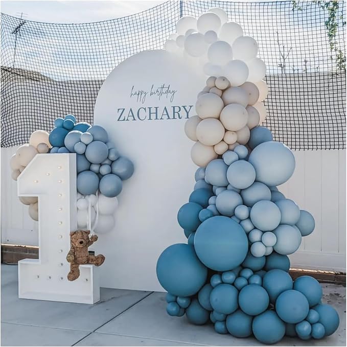 Dusty Blue Balloon Garland Kit - Image 4
