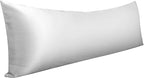 NTBAY Satin Body Pillowcase for Hair and Skin, Luxurious and Silky Pillow case with Envelope Closure, 20x54 Inches, Silver Grey