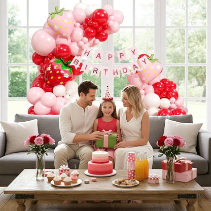 120pcs Strawberry Balloon Arch Kit - Image 5