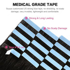 SUYYA Tape in Hair Extensions Human Hair Off Black 26 Inch 60g/pack 20pcs Straight Seamless Skin Weft Tape in Real Human Hair Extensions(26inch #1B Off Black)