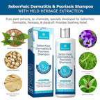 Roycederm Psoriasis Shampoo, Seborrheic Dermatitis Shampoo, Folliculitis Shampoo, Dandruff Shampoo, Scalp Psoriasis & Seborrheic Dermatitis Treatment, Dry Itchy Scalp Treatment