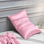 NTBAY Satin Body Pillowcase for Hair and Skin, Luxurious and Silky Pillow case with Envelope Closure, 20x54 Inches, Pink