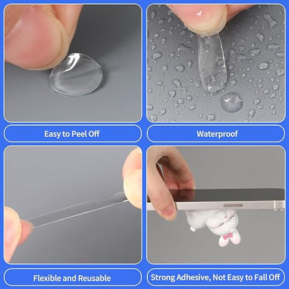 JANYUN 1500 Pcs Sticky Dots 15 mm Round Putty Clear Double Sided Tape | Glue No - Image 4