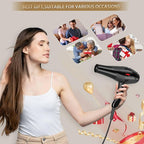 Hair Dryer Professional Ionic Salon Hair Dryer 2400W Powerful Fast-Drying Blue Light Ionic Hair Dryers with Diffuser, AC Motor Constant Temperature Quiet Ion Dryers for Women Men