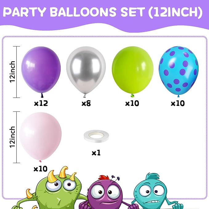 Pink Blue Purple Balloons - Image 2