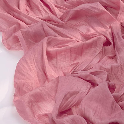 Cheesecloth Table Runner Summer Boho Wedding Birthday Party Home Decor | Mauve - Image 2