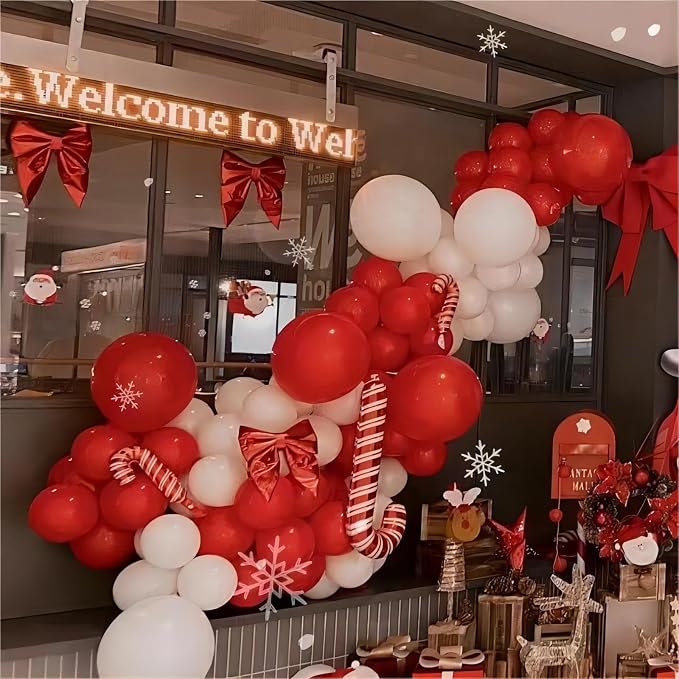 130pcs 18 12 10 5 Inch Red and White Balloons Garland Arch Kit | Different - Image 5