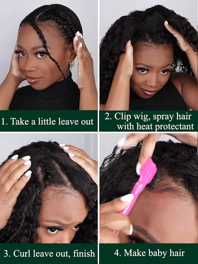 KLAIYI EasiContour V Part Wig Human Hair Body Wave Glueless Upgrade U Part Wig No Leave Out No Gel Clip in Half Wig V Shape Pull and Go Beginner Friendly Ready to Wear Natural Black Color 150% 20Inch
