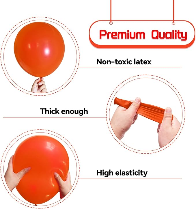 Orange Balloon Arch Kit 111Pcs 18 12 5 Inch Latex Party Balloons Garland - Image 3