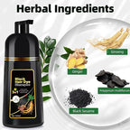 Black Hair Dye Shampoo 3 in 1 for Gray Coverag Color Shampoo for Women/Men Instant Herbal Semi Permanent champu para canas