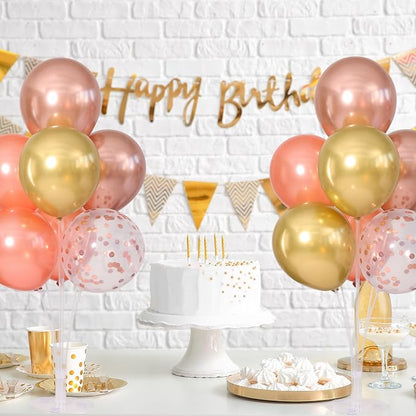 Rose Gold Balloons Table Centerpieces Stand Kit - Image 9
